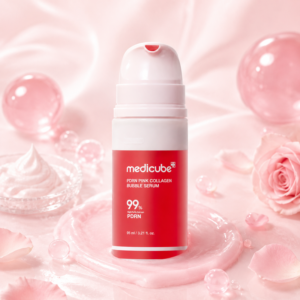 MEDICUBE PDRN Pink Collagen Bubble Serum