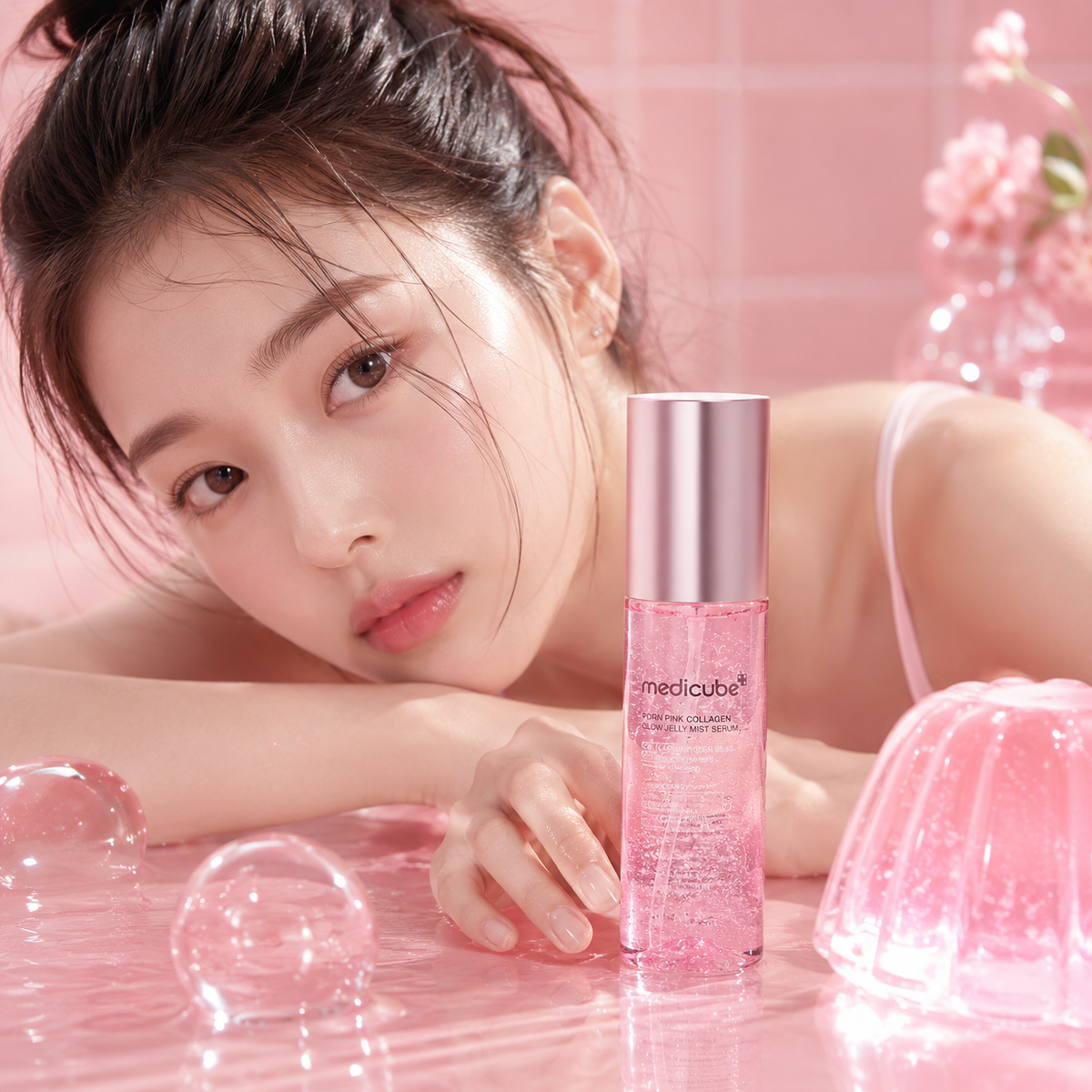 MEDICUBE PDRN Pink Collagen Glow Jelly Mist Serum