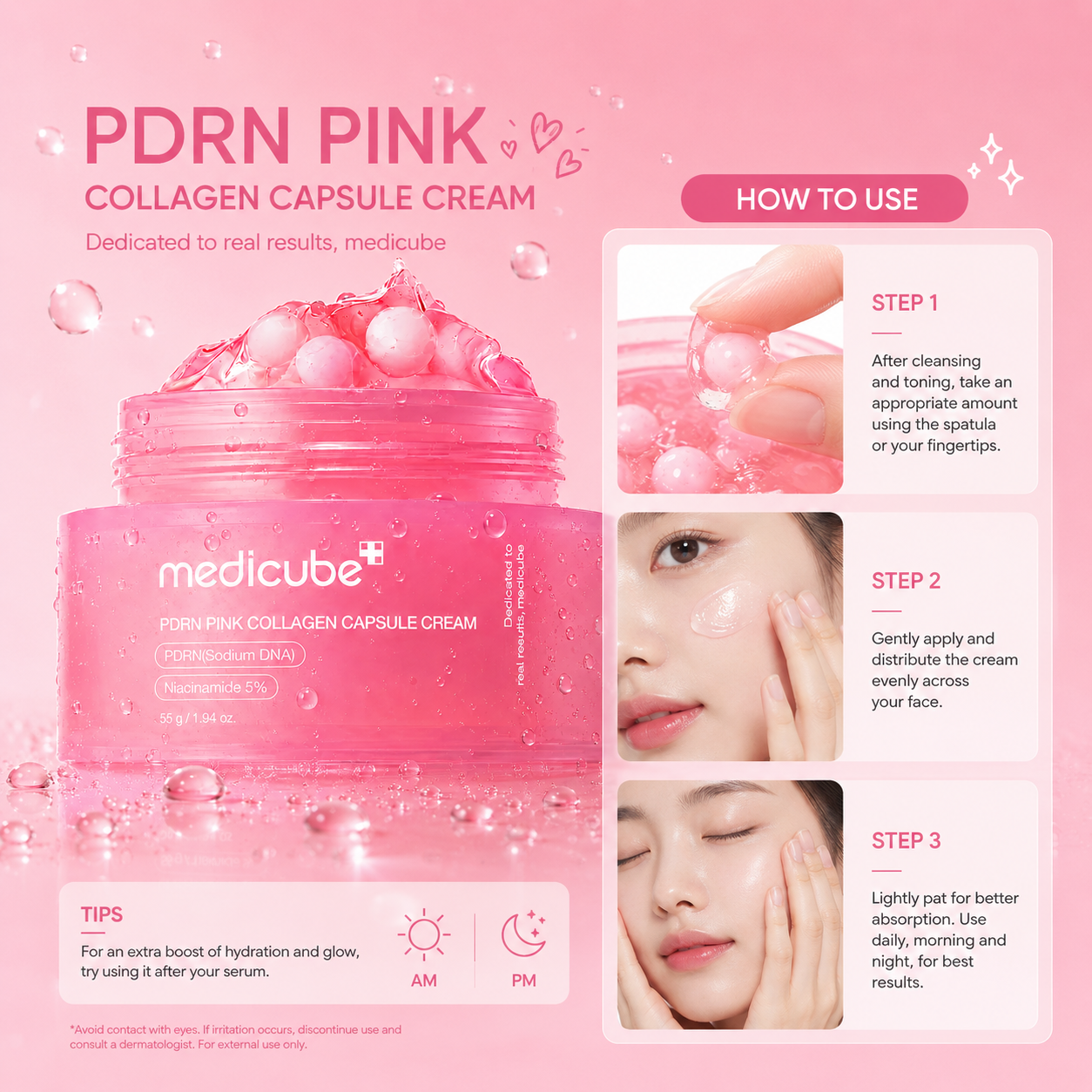 MEDICUBE PDRN Pink Collagen Capsule Cream