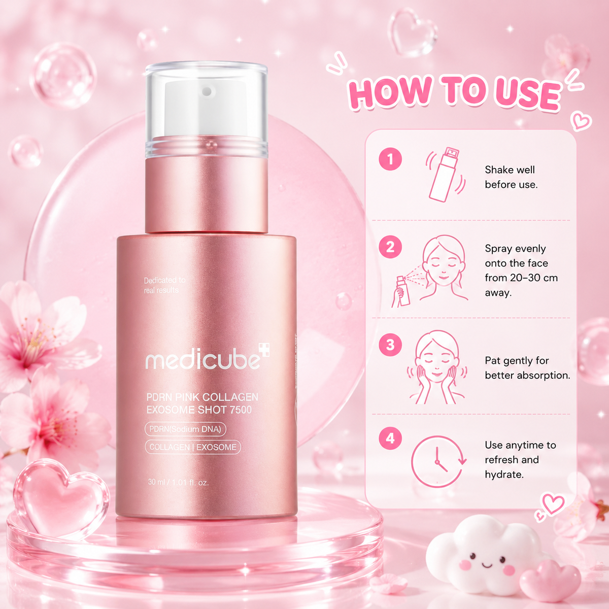 MEDICUBE PDRN Pink Exosome Shot Serum 7500