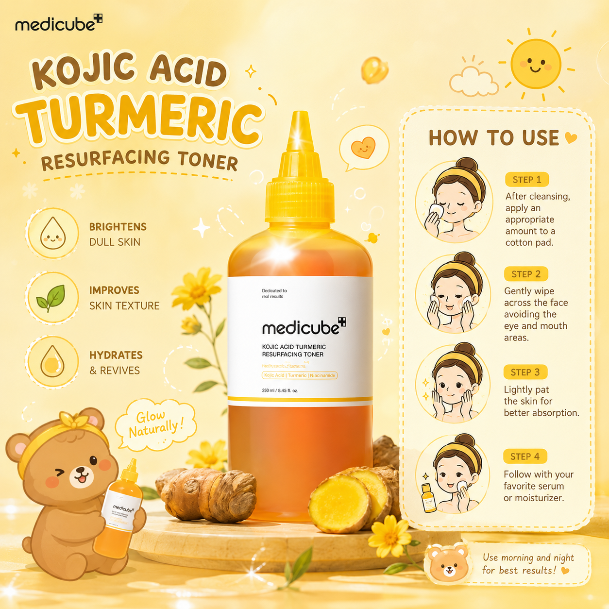 MEDICUBE Kojic Acid Turmeric Resurfacing Toner