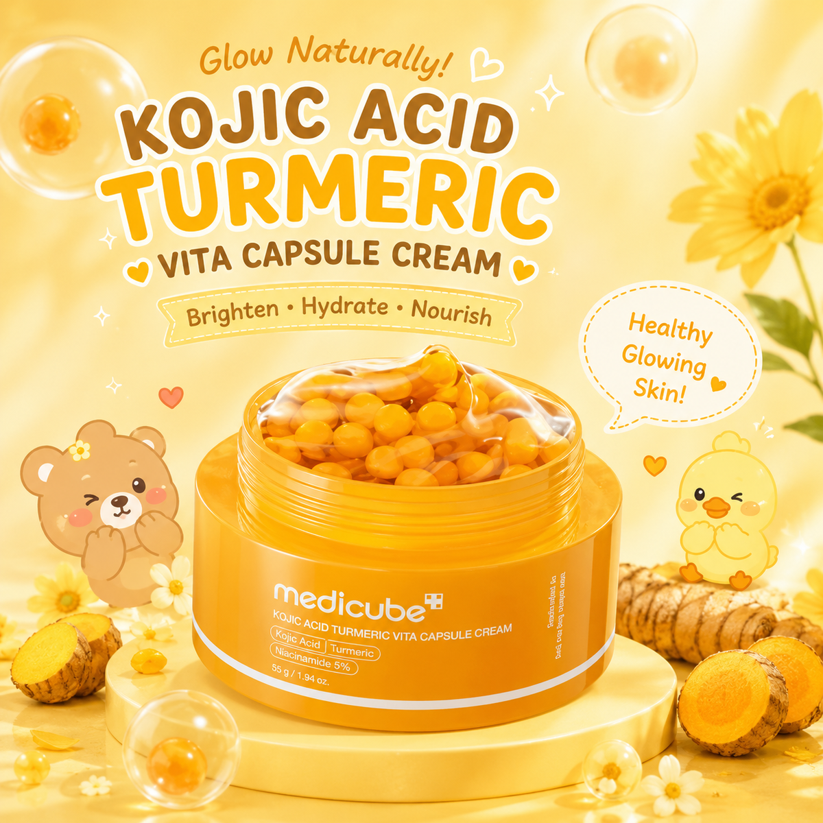 MEDICUBE Kojic Acid Turmeric Vita Capsule Cream