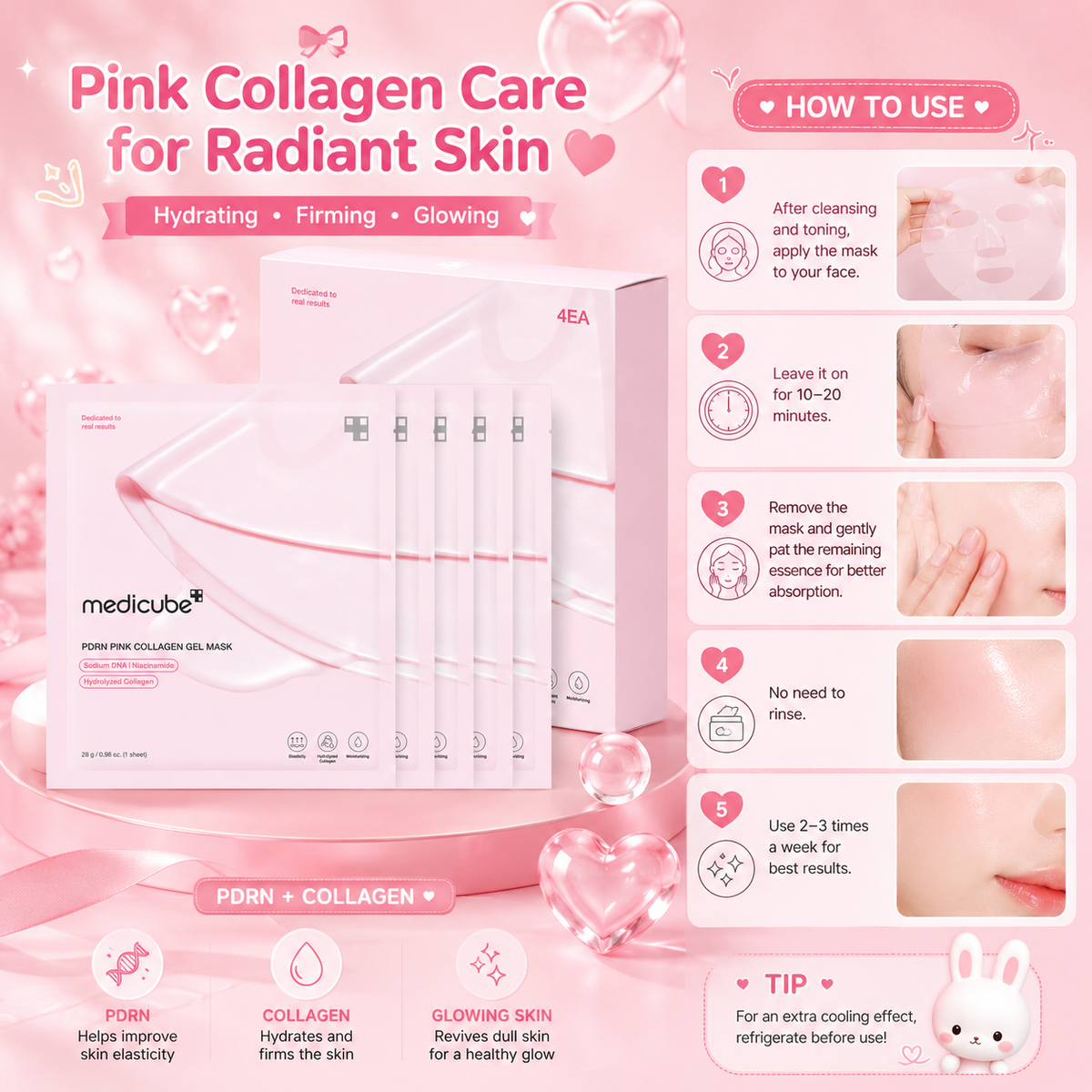 MEDICUBE PDRN Pink Collagen Gel Mask