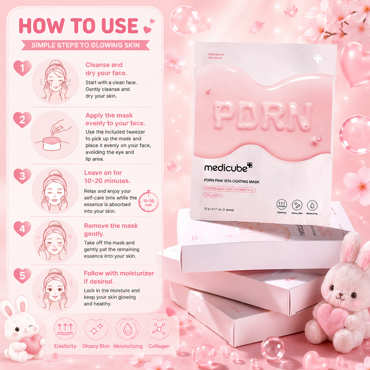 MEDICUBE PDRN Pink Vita Coating Mask