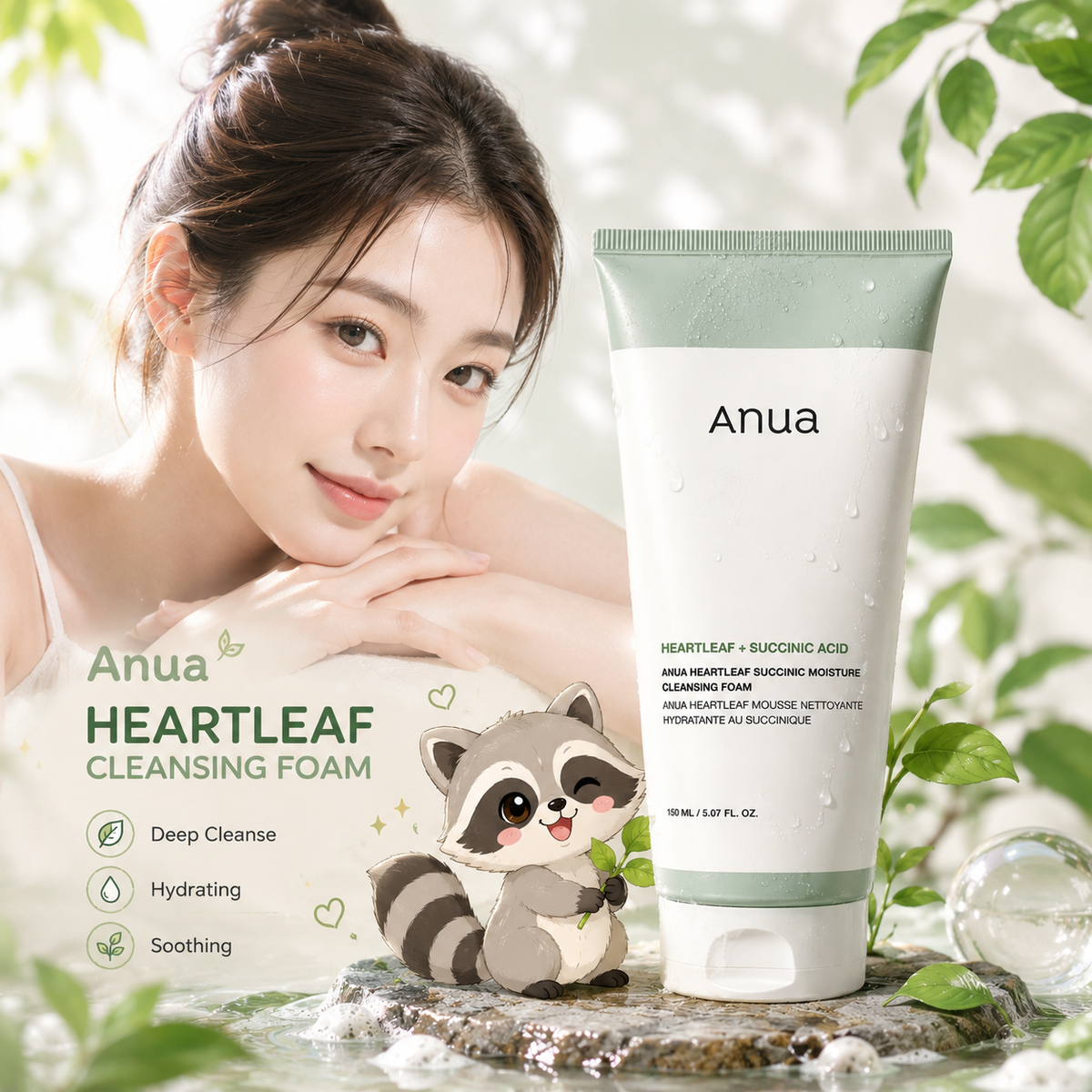 ANUA Heartleaf Succinic Moisture Cleansing Foam