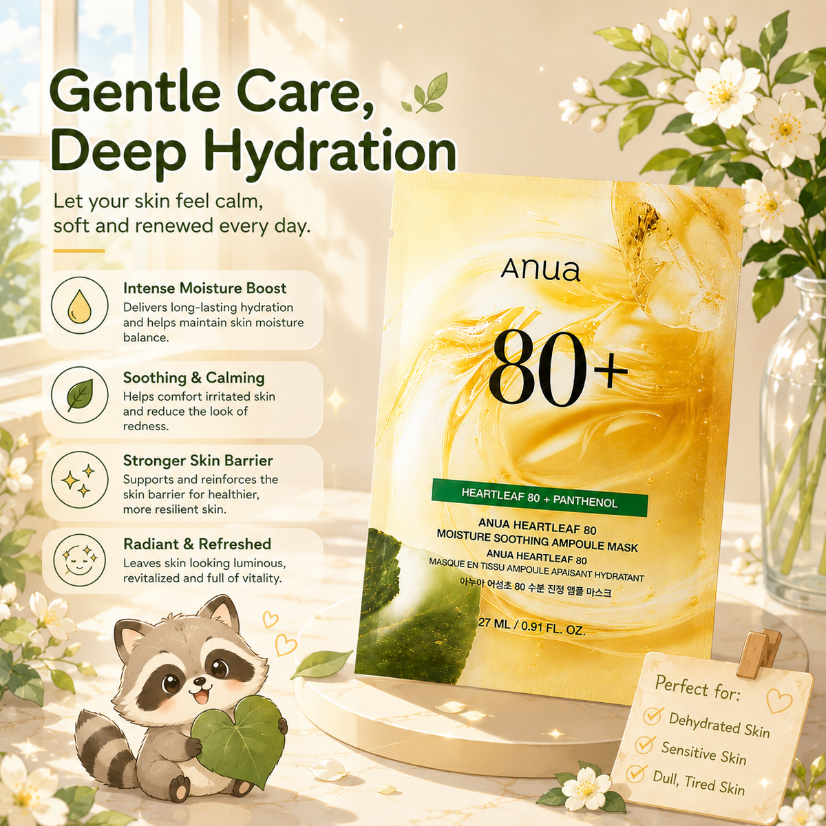 ANUA Heartleaf 80% Ampoule Mask