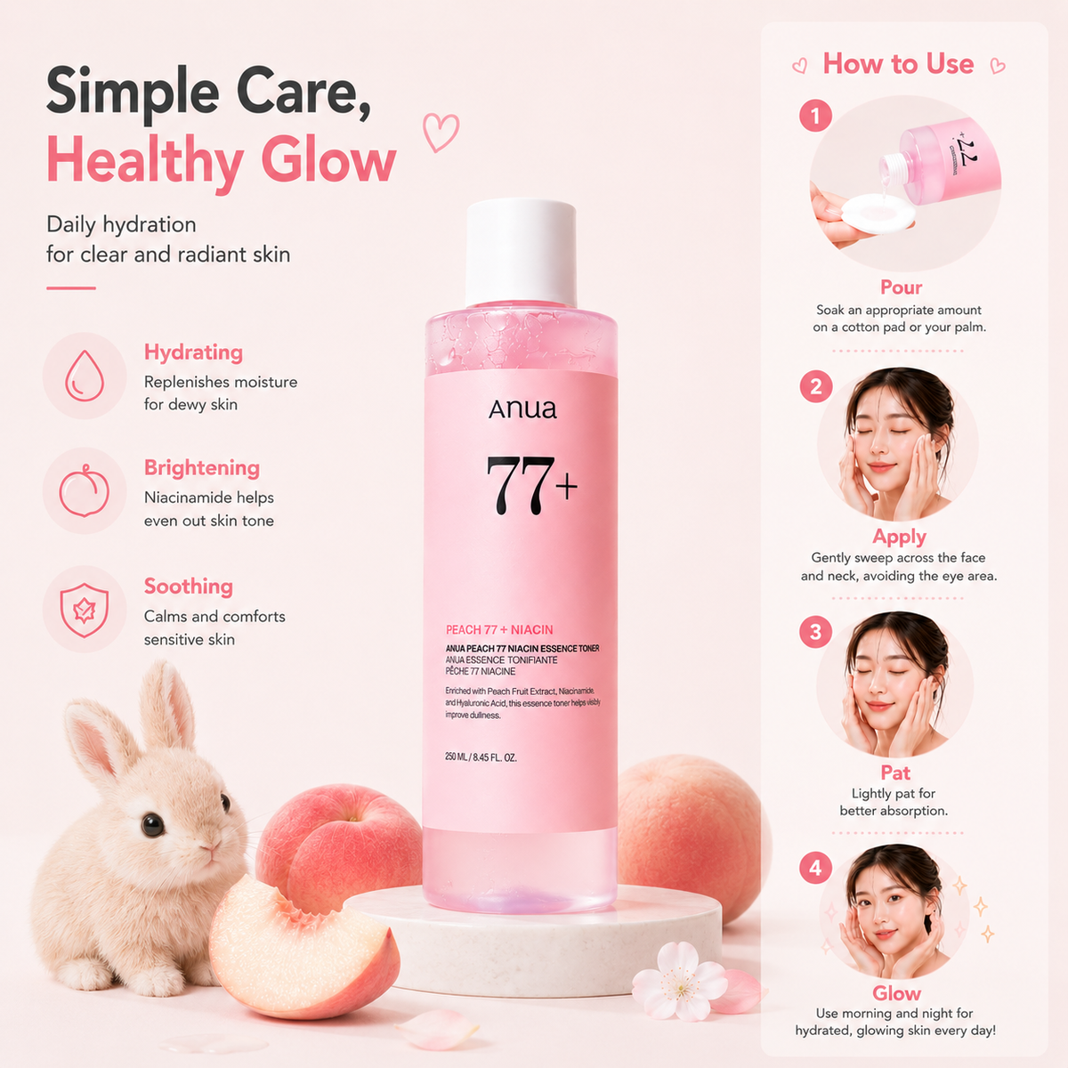 ANUA Peach 77% Niacin Essence Toner