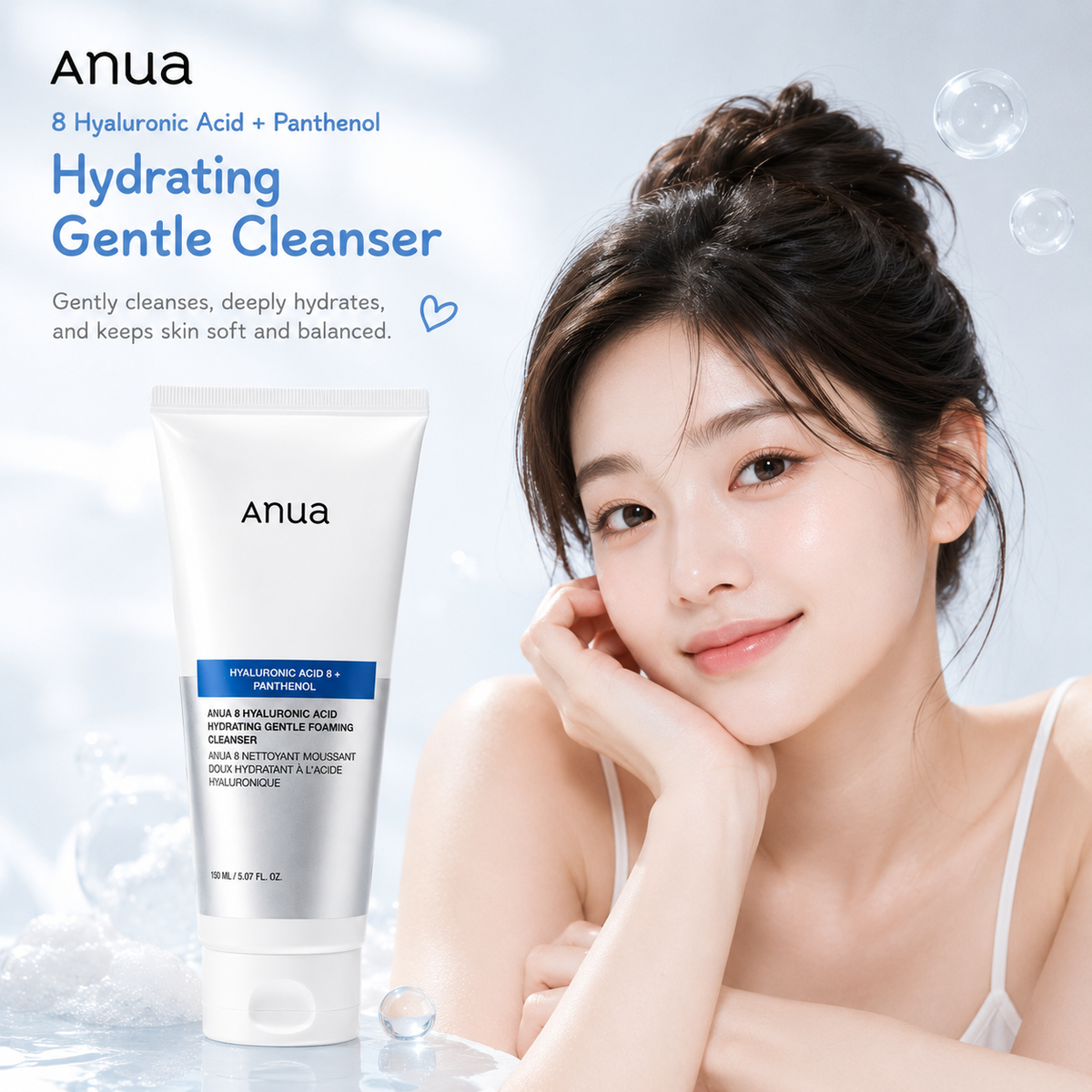 ANUA 8 Hyaluronic Acid Hydrating Gentle Foaming Cleanser