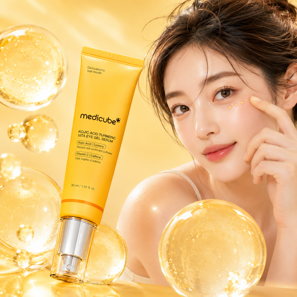 MEDICUBE Kojic Acid Turmeric Vita Eye Gel Serum
