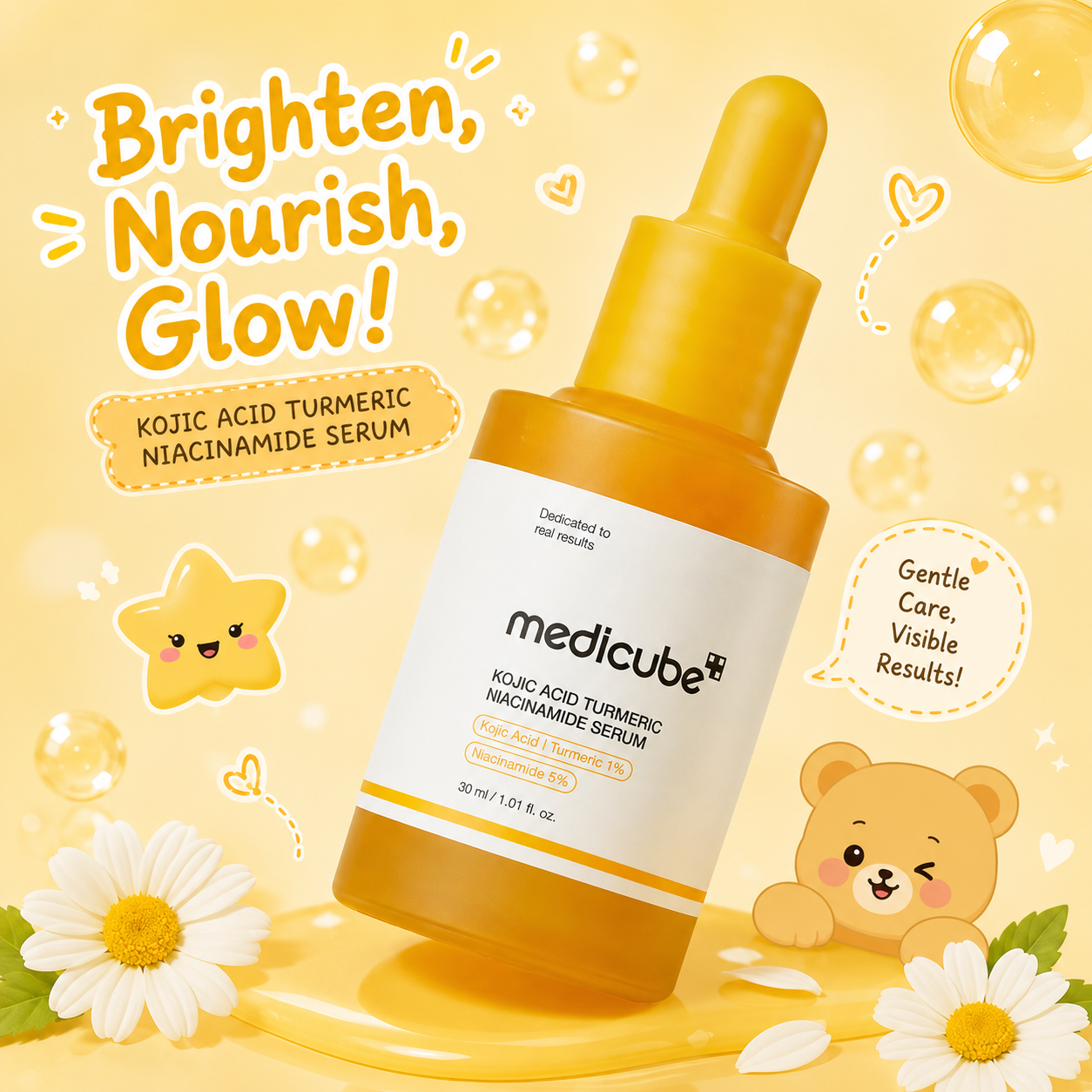 MEDICUBE Kojic Acid Turmeric Niacinamide Serum
