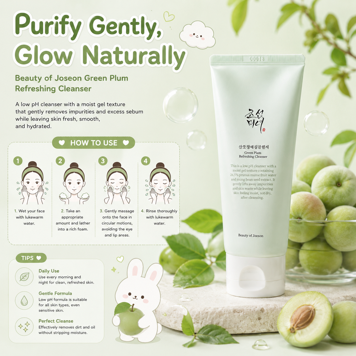 BEAUTY OF JOSEON Green Plum Gel Cleanser