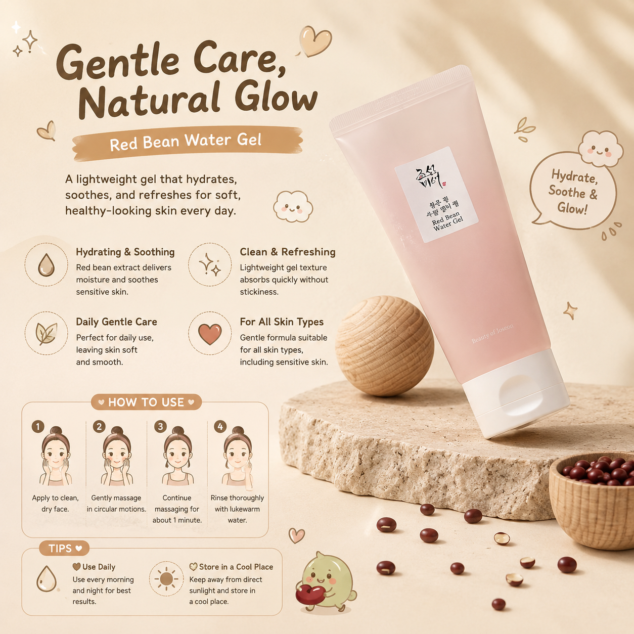BEAUTY OF JOSEON Red Bean Water Gel