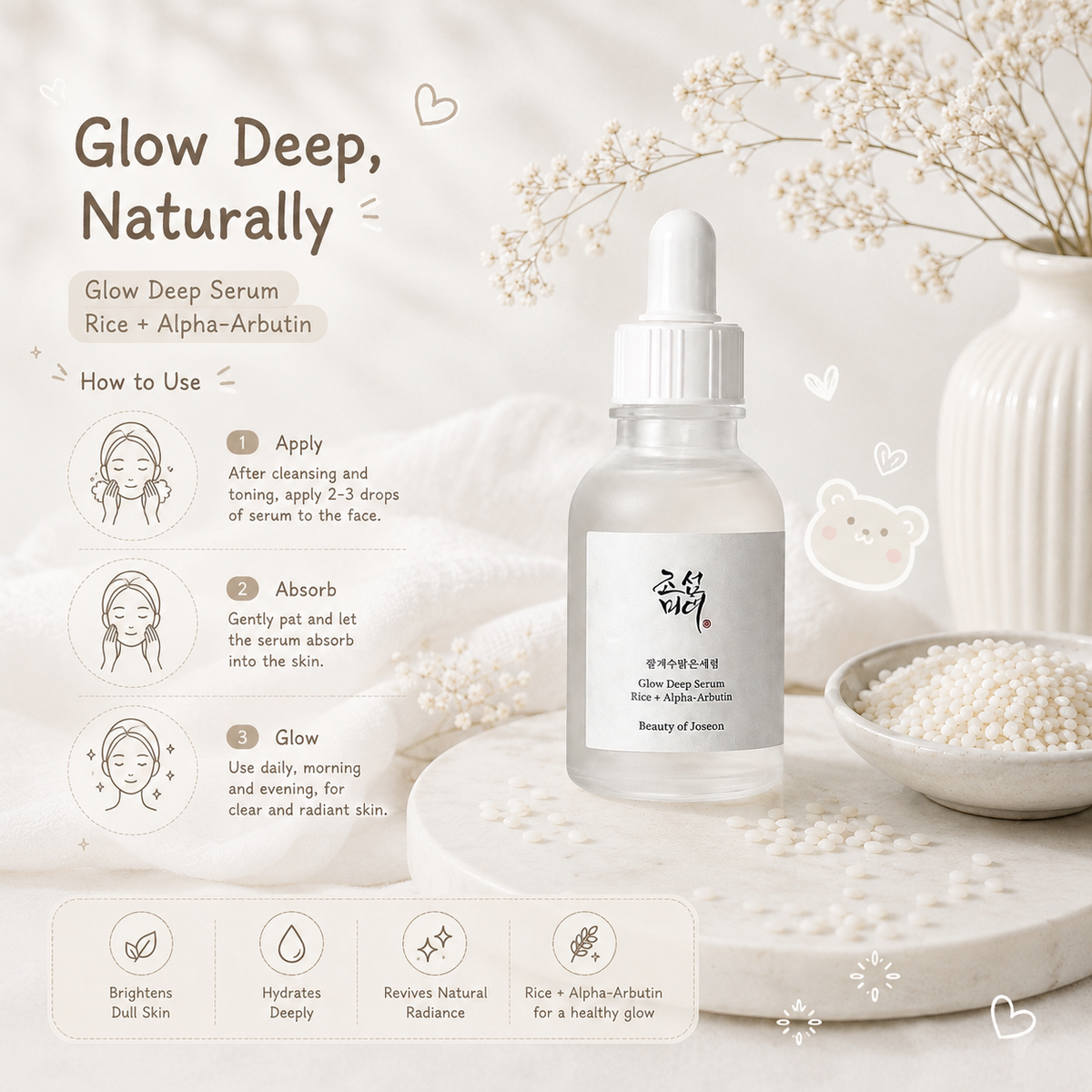 BEAUTY OF JOSEON Glow Deep Serum : Rice + Alpha Arbutin
