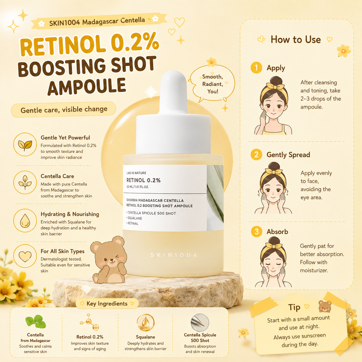 SKIN1004 Retinol 0.2 Boosting Shot Ampoule