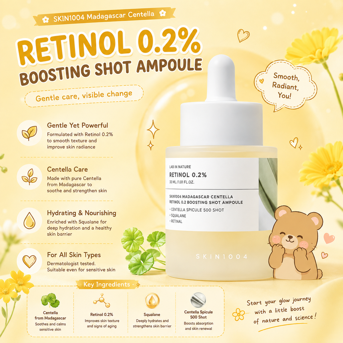 SKIN1004 Retinol 0.2 Boosting Shot Ampoule
