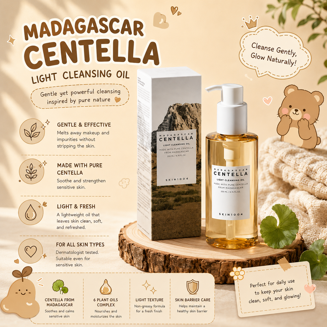SKIN1004 Centella Light Cleansing Oil