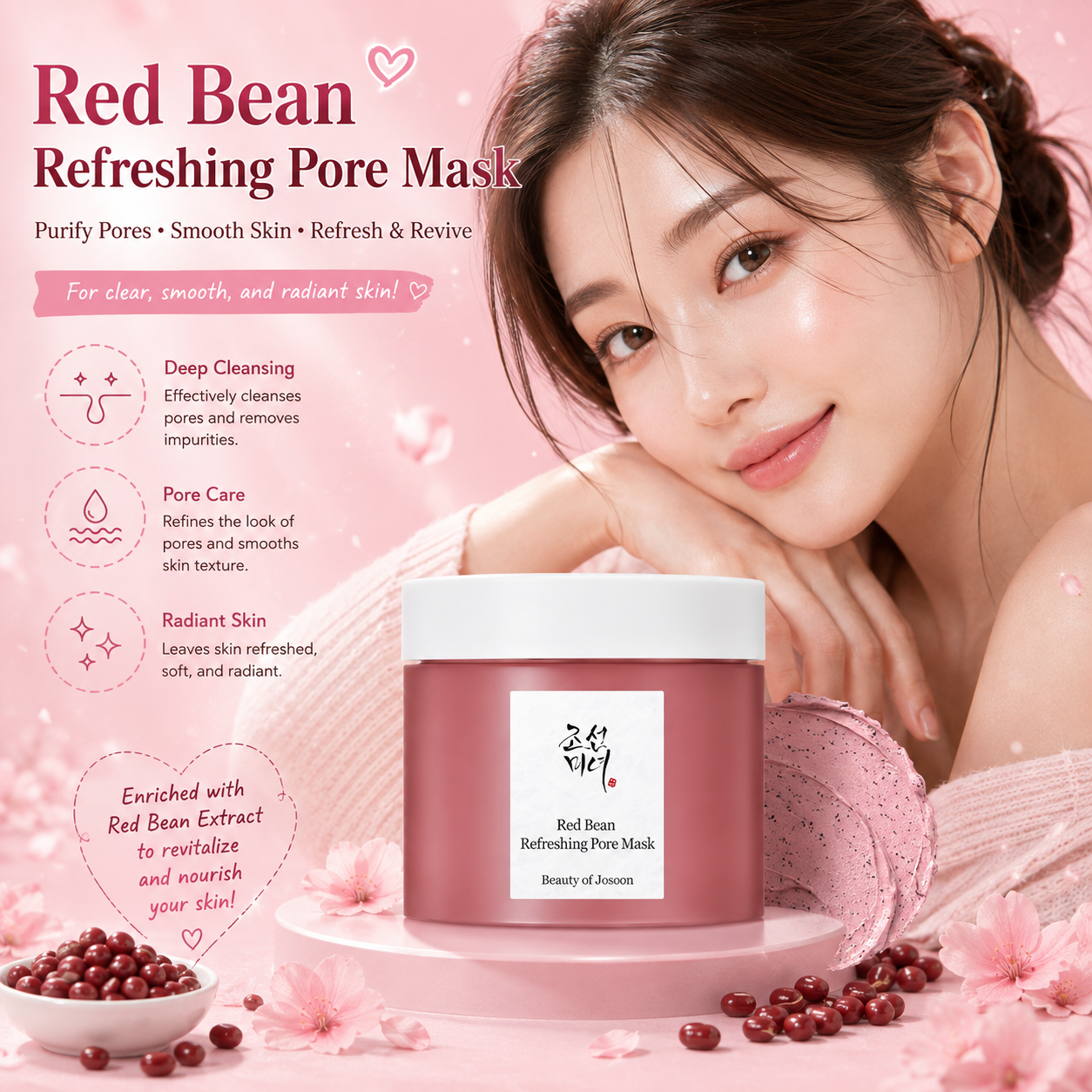 BEAUTY OF JOSEON Red Bean Refreshing Pore Mask