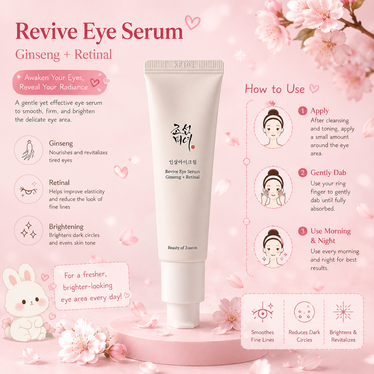 BEAUTY OF JOSEON Revive Eye Serum Ginseng + Retinal