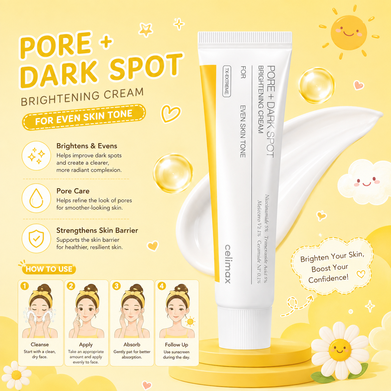 CELIMAX Pore+Dark Spot Brightening Cream