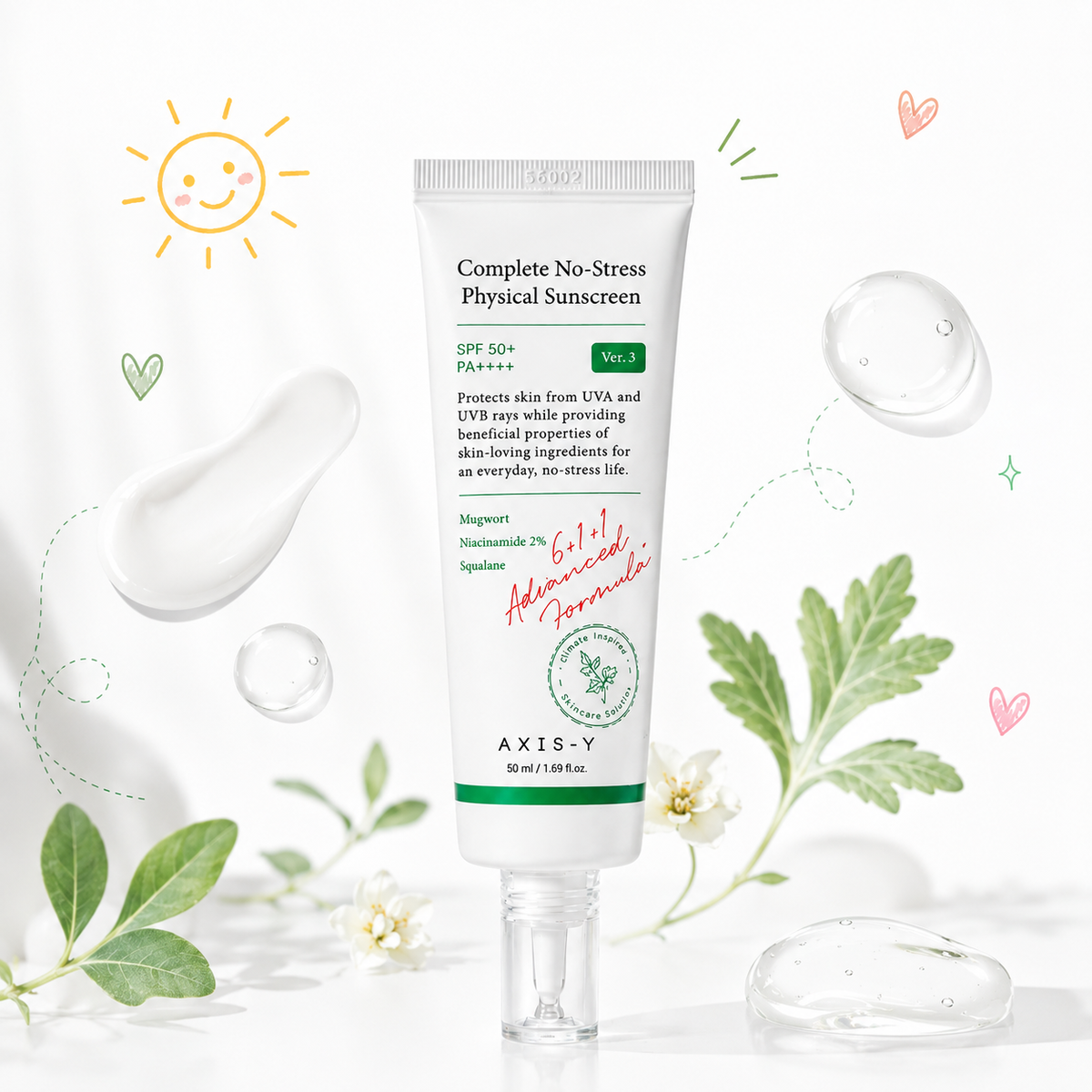 AXIS-Y Complete No-Stress Physical Sunscreen 50ml