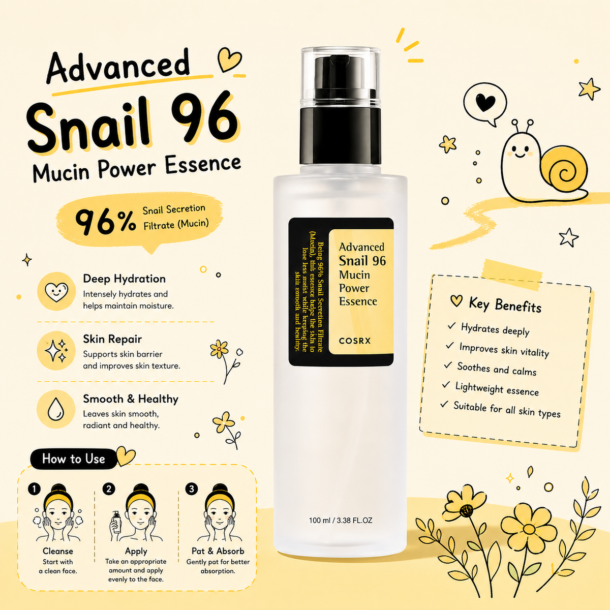 COSRX Advanced Snail Mucin Power Essence 96