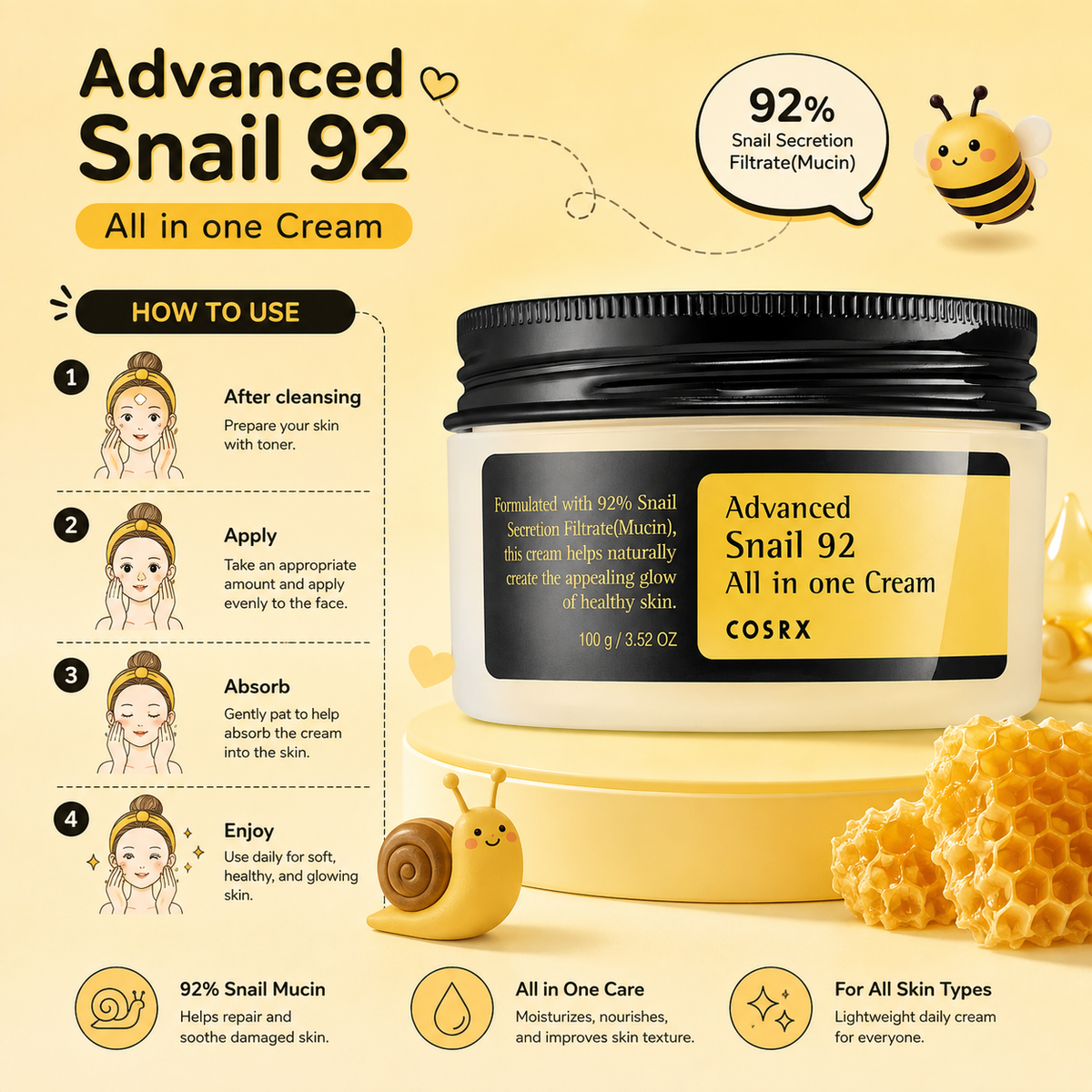 COSRX Advanced Snail 92 All In One Cream