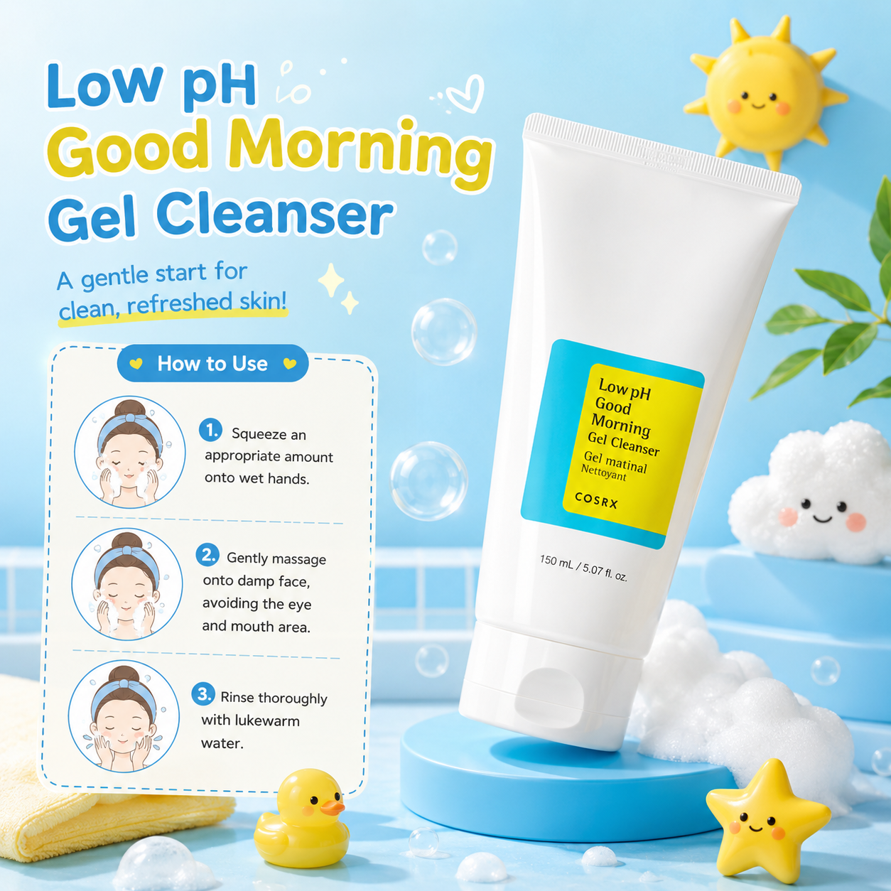 COSRX Low PH Good Morning Gel Cleanser