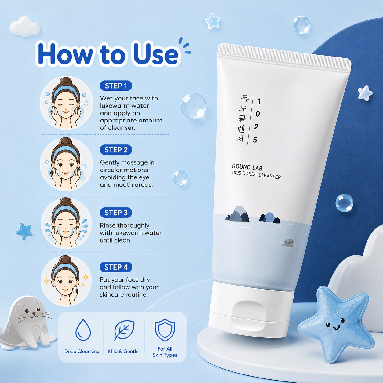 ROUND LAB 1025 Dokdo Cleanser