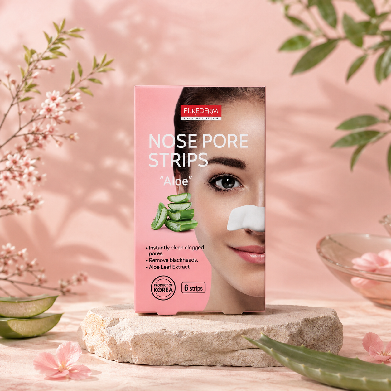 PUREDERM Nose Pore Strips Aloe