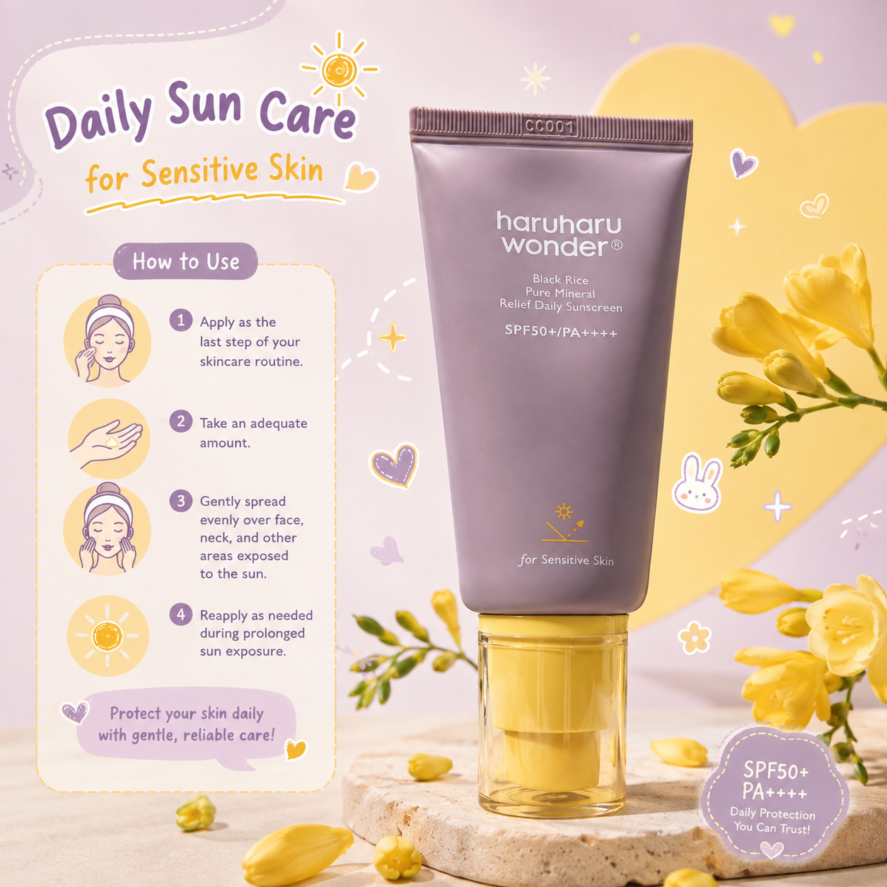HARUHARU  WONDER Black Rice Pure Mineral Relief Daily Sunscreen NPN