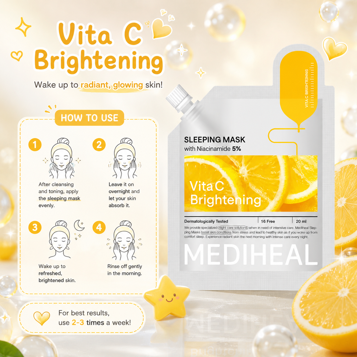 MEDIHEAL Vita C Brightening Sleeping Mask