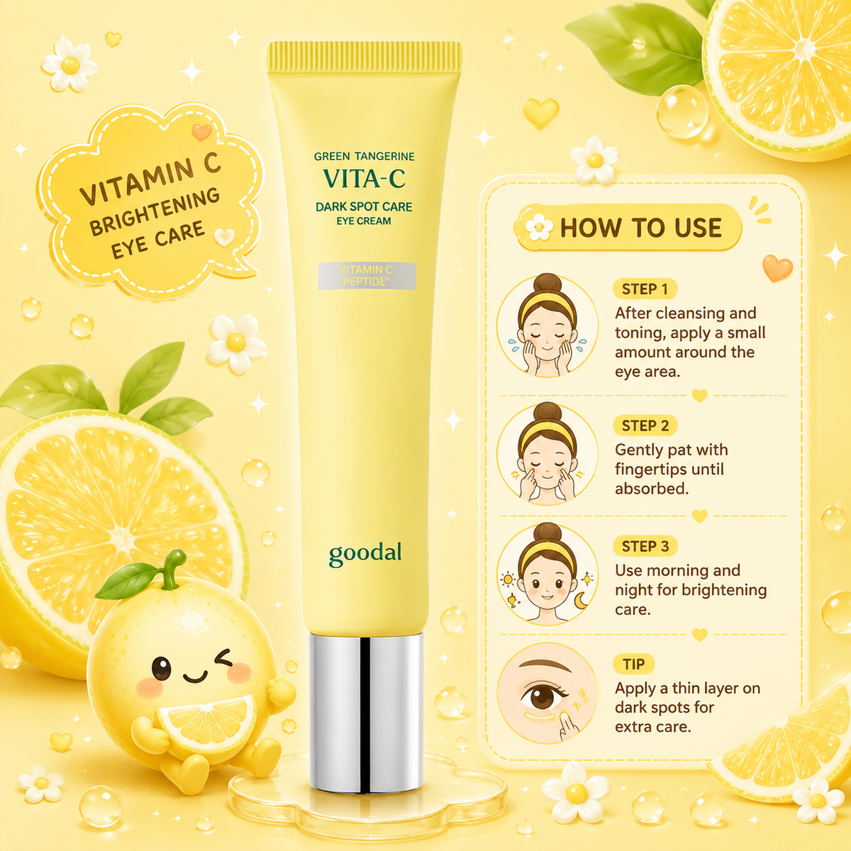 GOODAL Green Tangerine Vita C Dark Spot Care Eye Cream