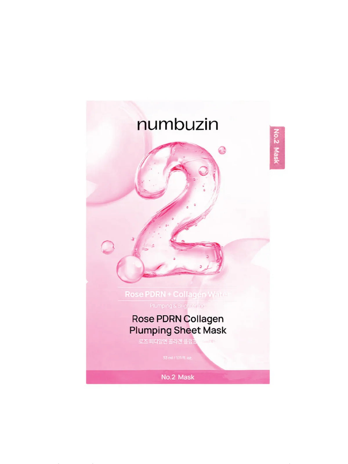 NUMBUZIN No 2 Rose PDRN Collagen Plumping Sheet Mask